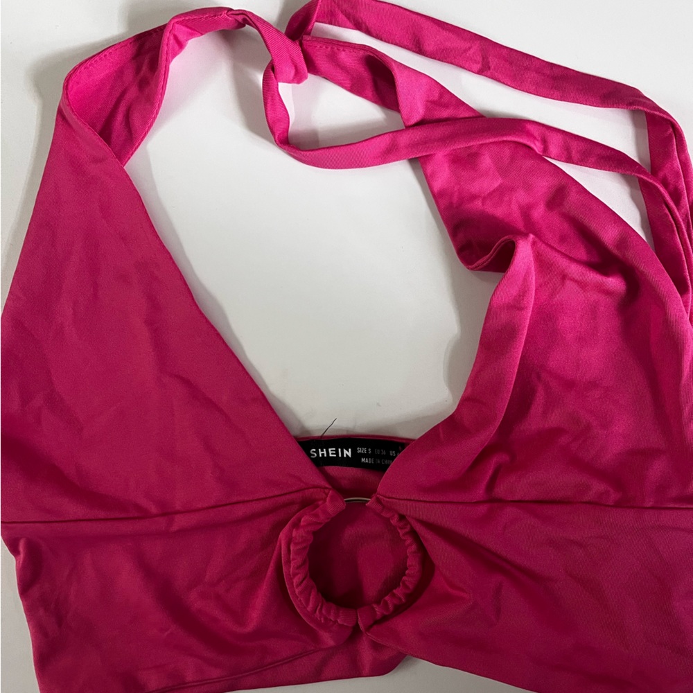 SHIEN Pink Halter Top